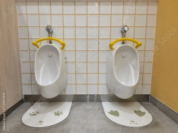 Fototapeta 幼児向けの男の子用の小便器