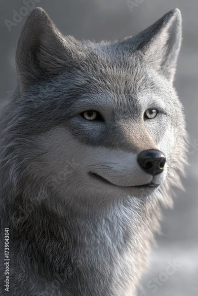 Obraz Photorealistic Wolf Head 3D Rendering