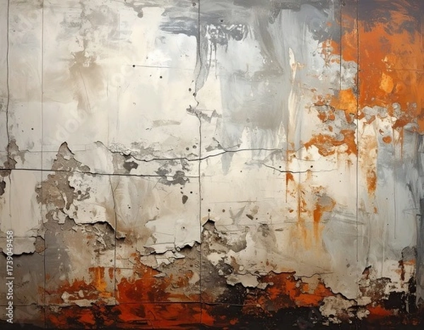 Fototapeta Abstract weathered wall with textures