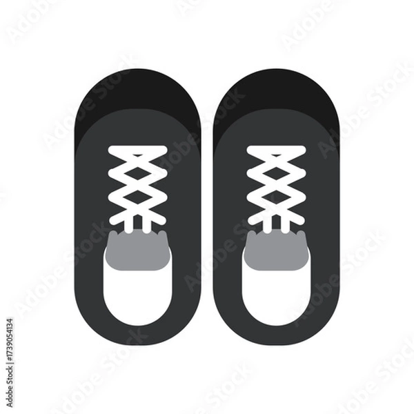 Obraz スニーカー　運動靴　紐靴　イラスト素材