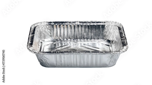 Obraz Rectangular Aluminum Baking Tray isolated on transparent background Remove png