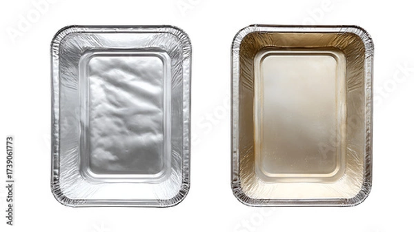 Obraz Rectangular Aluminum Baking Tray isolated on transparent background Remove png