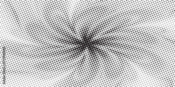 Fototapeta Abstract Black And White Halftone Dot Texture Background