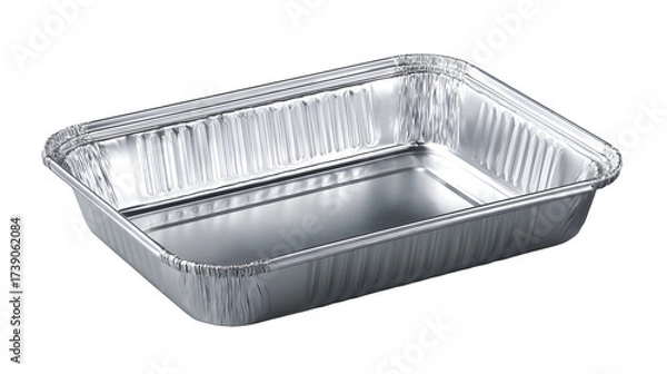 Obraz Rectangular Aluminum Baking Tray isolated on transparent background Remove png