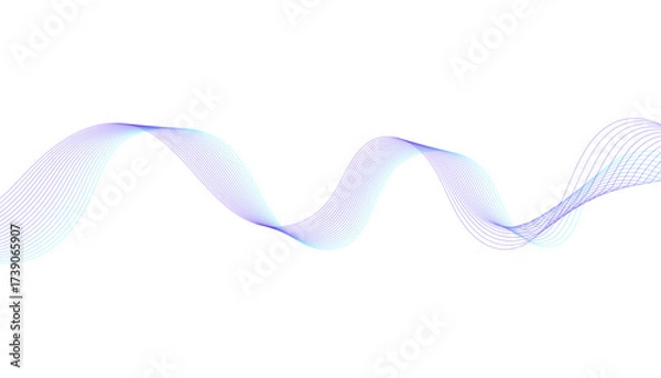 Fototapeta Abstract Colorful Flowing Gradient Wave Lines
