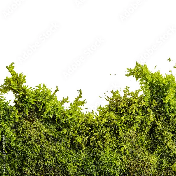 Obraz Green moss isolated on transparent background