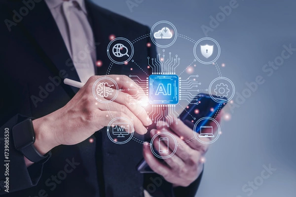 Obraz Artificial Intelligence and Digital Technology Innovation Concept