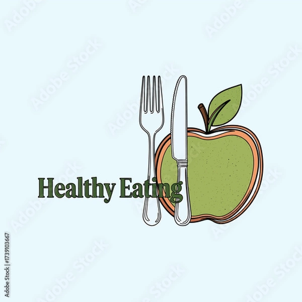 Fototapeta Healthy Eating A Delicious Journey to Well-being with Fresh Produce and Balanced Nutrition