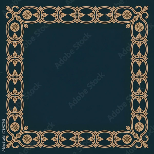 Fototapeta Vintage Frame Elegance Collection - Gold Ornament Design