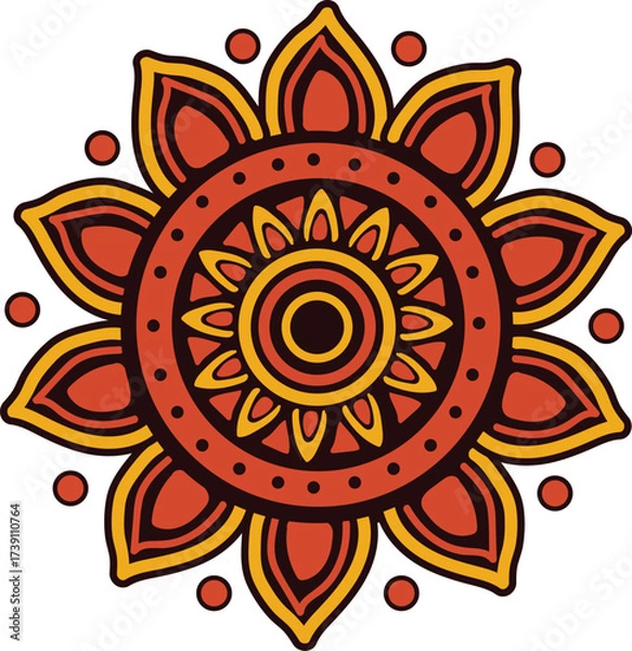 Obraz mandala design vector file