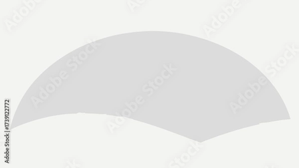 Fototapeta Abstract Light Gray Curved Shape on a White Background segment