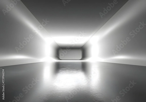 Obraz Clean white background with subtle gradient, perfect for product display and minimalist designs