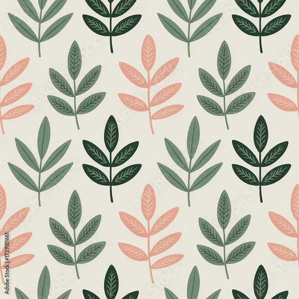 Fototapeta Modern Scandinavian Pattern Digital Paper