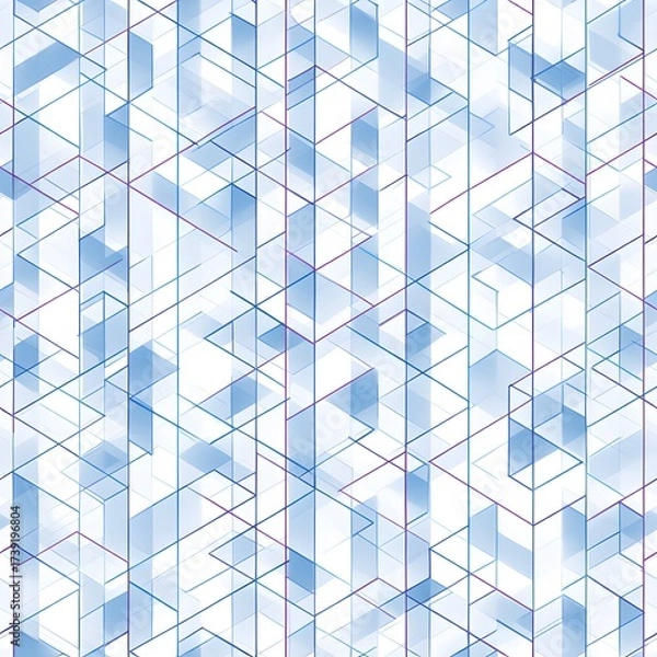 Fototapeta Isometric cube grids pattern dances like a puzzle for seamless web and print magic