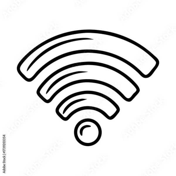 Fototapeta Wi-Fi symbol icon on transparent background representing Cyber Monday  