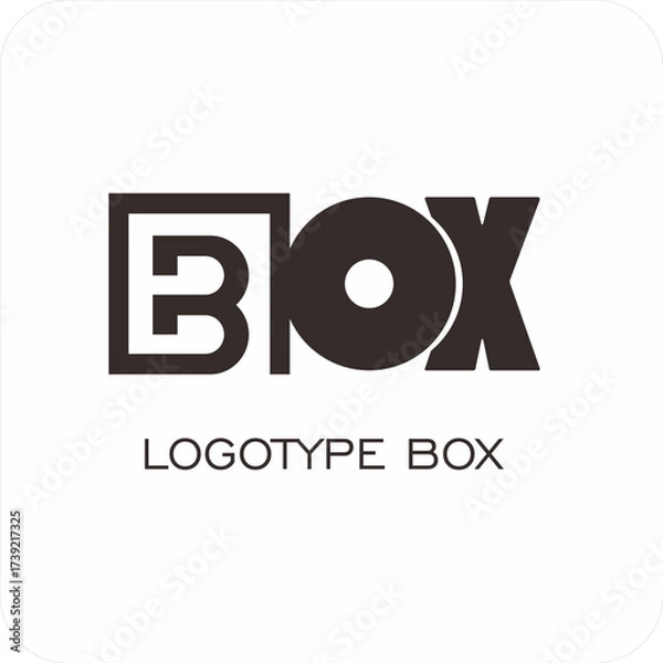 Obraz Modern Minimalist BOX Logotype - Packaging and Logistics Wordmark Template

