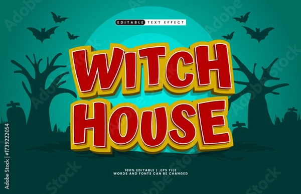 Fototapeta witch house editable text effect