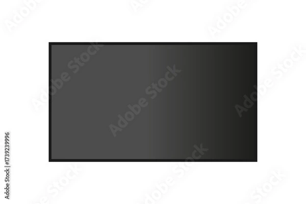 Fototapeta Dark modern Flat LCD TV monitor mockup PNG for design