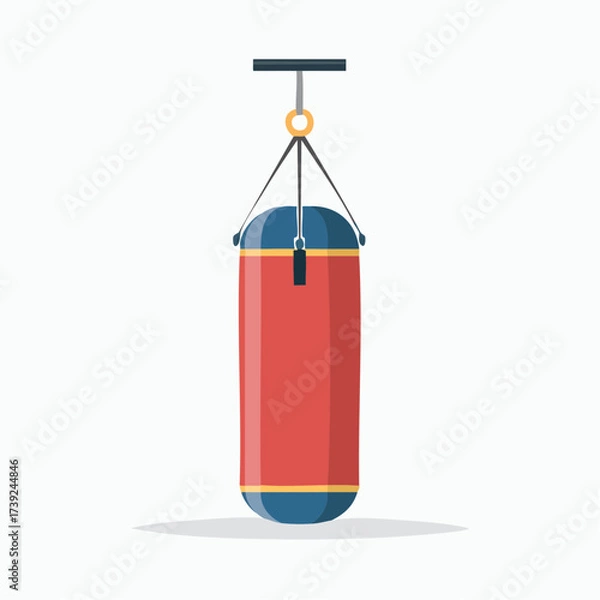 Fototapeta Punching bag — flat vector illustration
