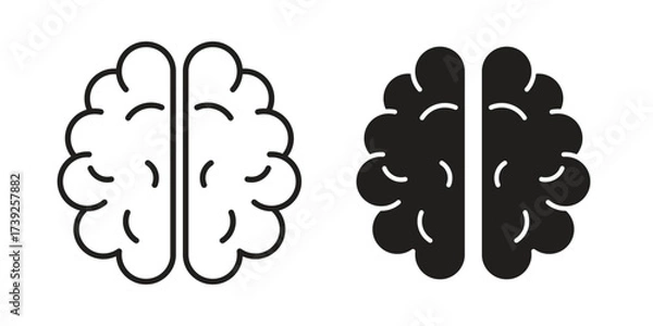 Obraz Brain icon simple vector symbol
