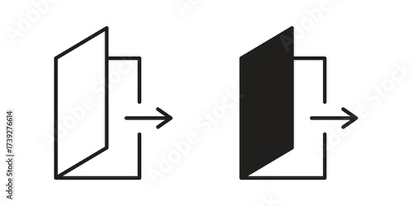 Obraz Exit icon simple vector symbol