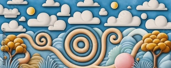 Fototapeta Navigating the endless challenges of a labyrinthine maze of chronic instability