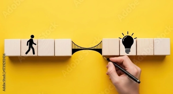Fototapeta Bridging the Gap: From Idea to Reality with Creativity and Innovation