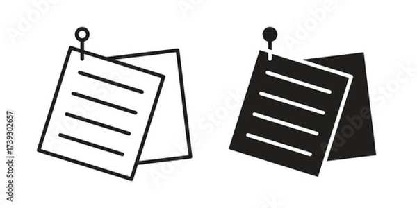 Obraz Sticky note icon simple vector symbol