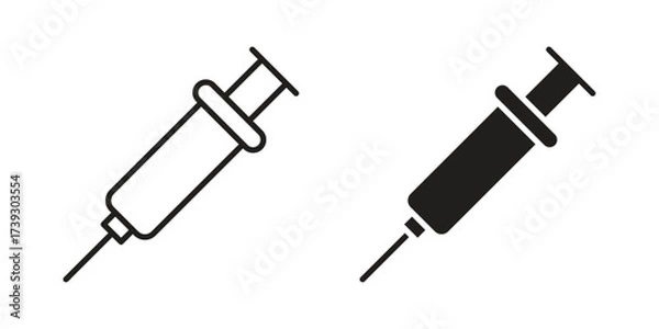 Obraz Syringe icon simple vector symbol
