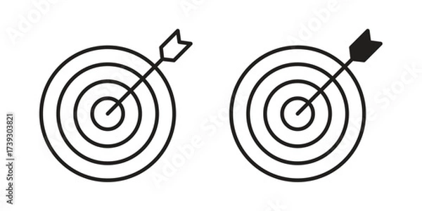 Obraz Target icon simple vector symbol