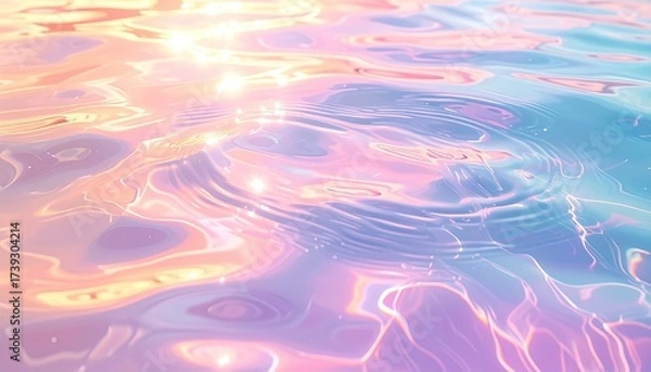 Obraz Shimmering, pastel colored water surface