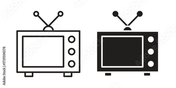 Obraz Television icon simple vector symbol