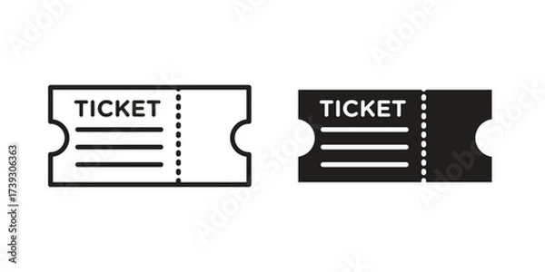 Obraz Ticket icon simple vector symbol