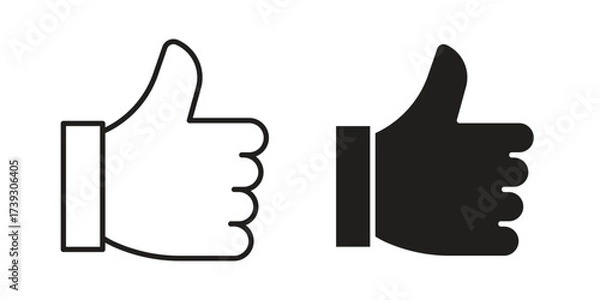 Obraz thumbs up icon simple vector symbol