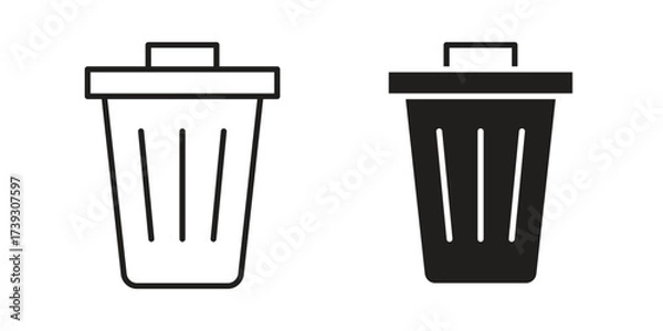 Obraz Trash icon simple vector symbol