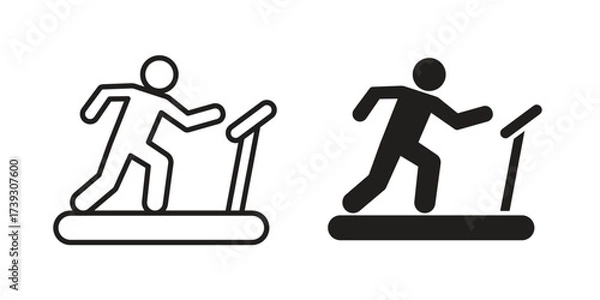 Obraz Treadmill icon simple vector symbol
