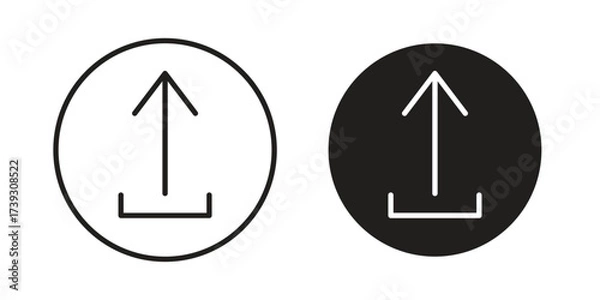 Obraz Upload arrow icon simple vector symbol