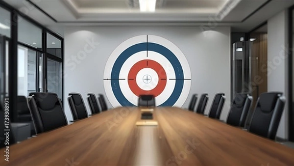 Fototapeta Target, wallpaper, business and organizational directions that must be implemented together to achieve success