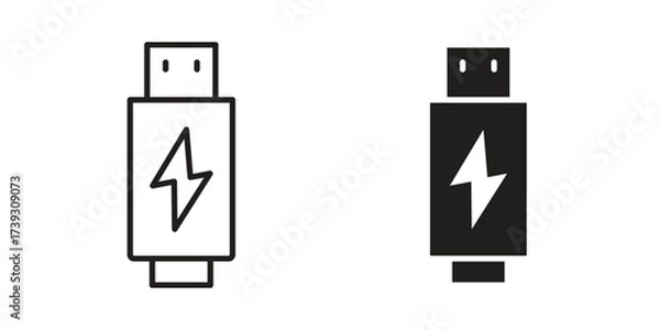 Obraz USB icon simple vector symbol