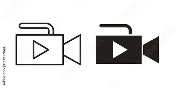 Obraz Video camera icon simple vector symbol
