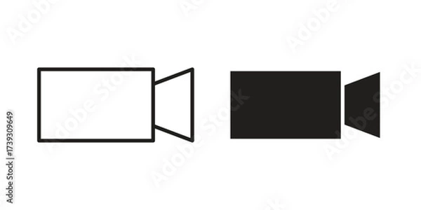 Obraz Video call icon simple vector symbol