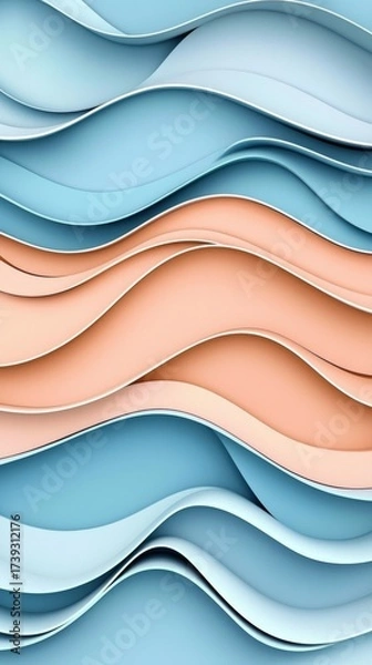 Fototapeta An expressive artwork that blends fluid forms with vibrant hues.
