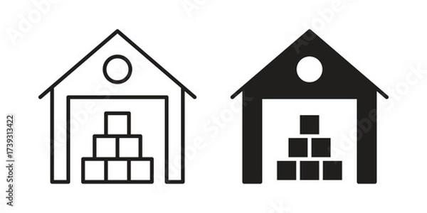 Obraz Warehouse icon simple vector symbol