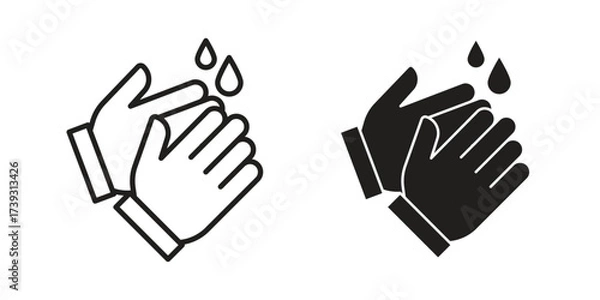 Obraz Wash hands icon simple vector symbol