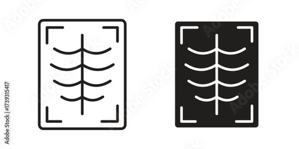 Obraz X-ray scan icon simple vector symbol
