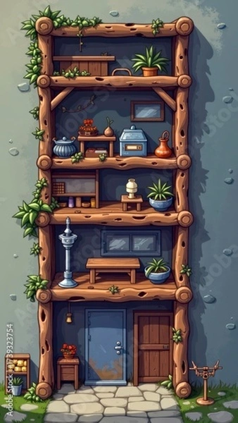 Obraz Wooden Architecture Art Exhibition Scene