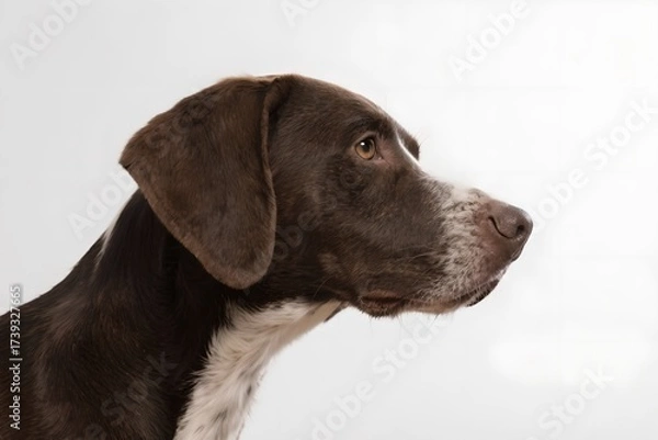 Obraz German Shorthaired Pointer Profile Portrait Studio