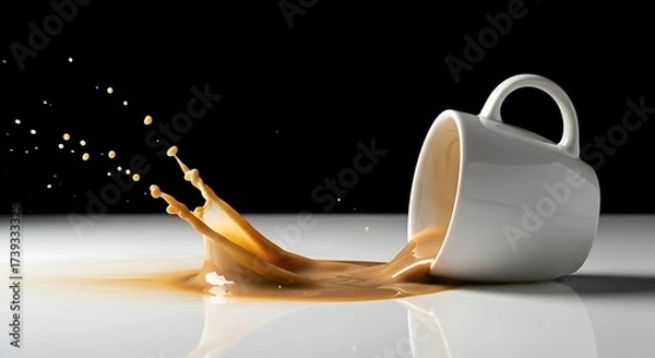 Obraz coffee cup on black