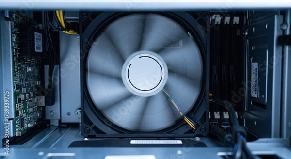 Fototapeta Computer fan in operation