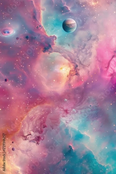 Obraz a colorful galaxy